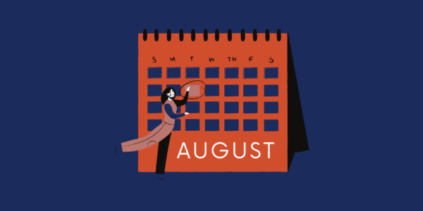 writing on our calendar august