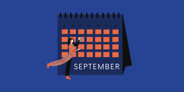 Writing on our calendar September
