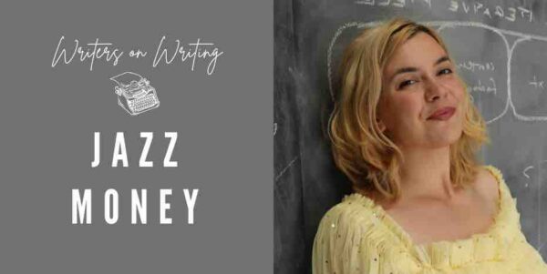 Author Jazz Money smiling against a blackboard.